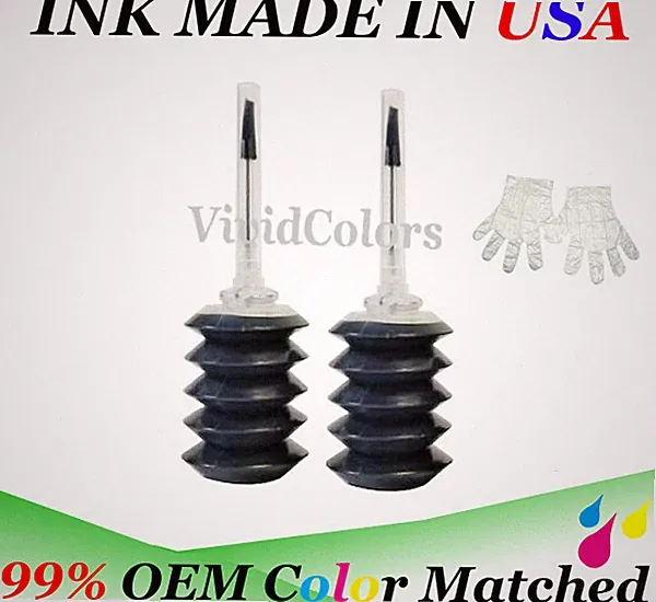 2X30ml Black Refill ink HP 67 67XL DeskJet 1255 2755 2752 2732 4155 4152 4140