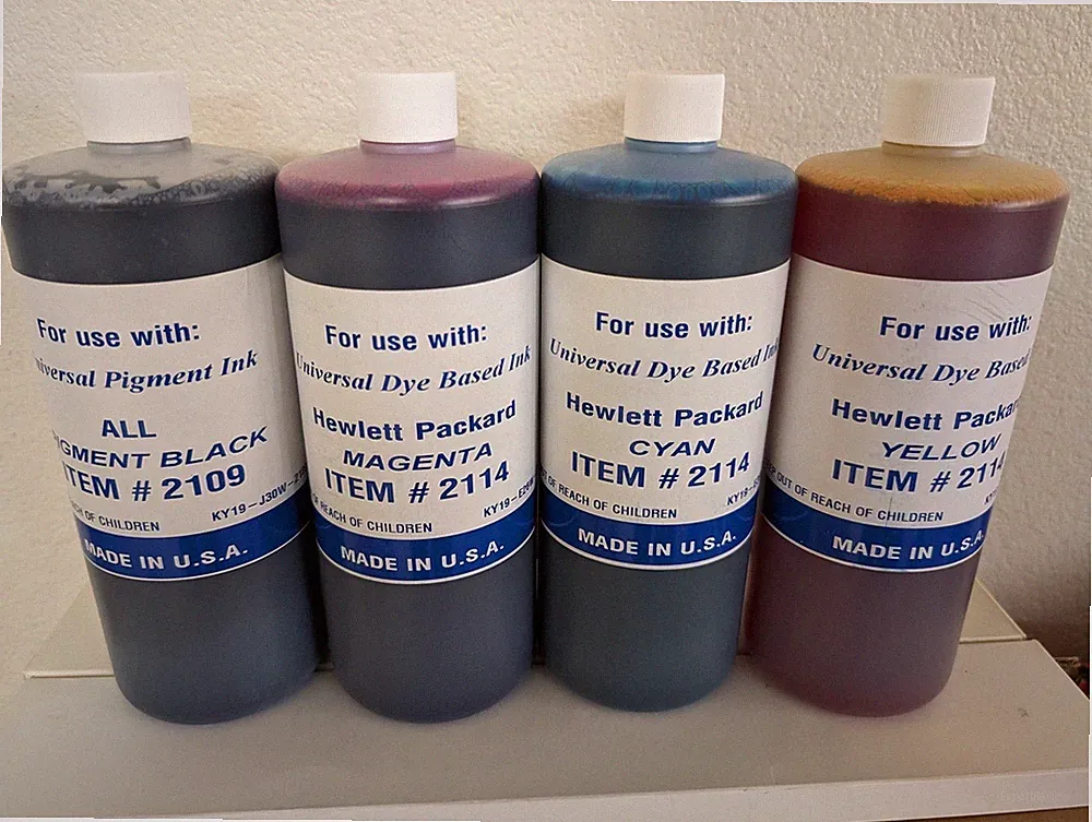 4 PREMIUM COMPATIBLE BULK INK FOR BLACK HP # 67XL BLACK # 67 XL COLORS 4,000ml