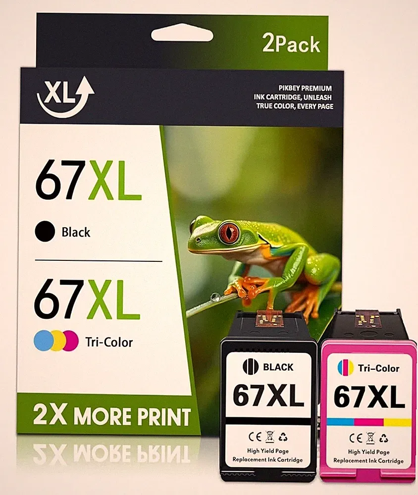 67 XL 67XL Ink Cartridge for HP 67 Ink Cartridges Black/Color Combo Pack -2 Pack