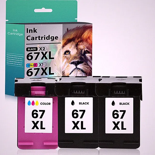 67xl Ink Cartridges for HP 67 Ink Deskjet 2752 2755 4155 Envy 6000 6055 Printers