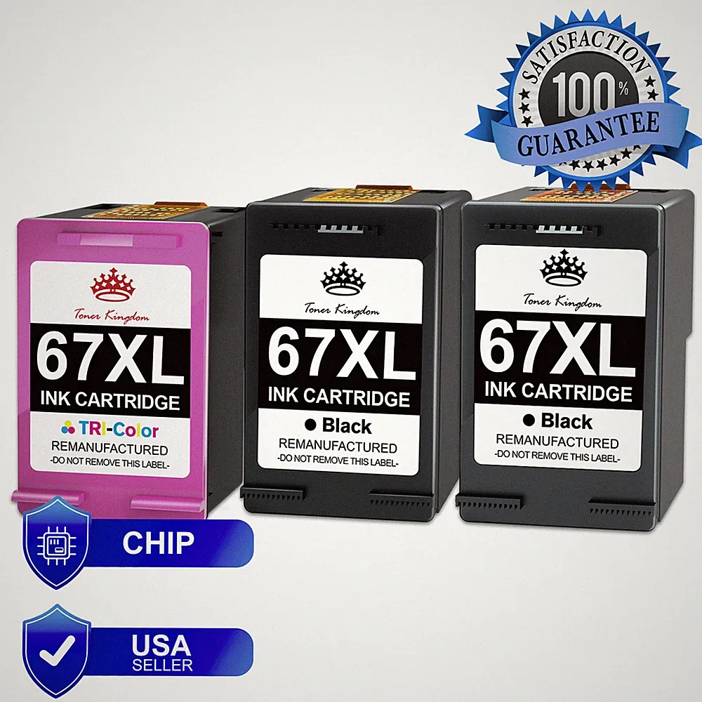 67xl Ink Cartridges for HP Deskjet 2700 2752 2755 4100 4152 4155 4158 E Printers
