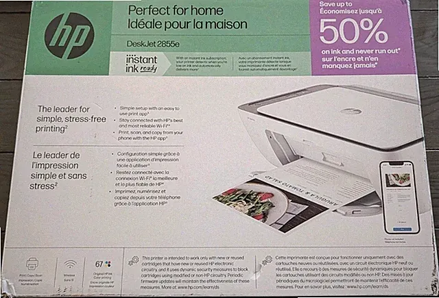 DeskJet 2855e Wireless All-in-One Color Inkjet Printer, Scanner, Copier, Best...