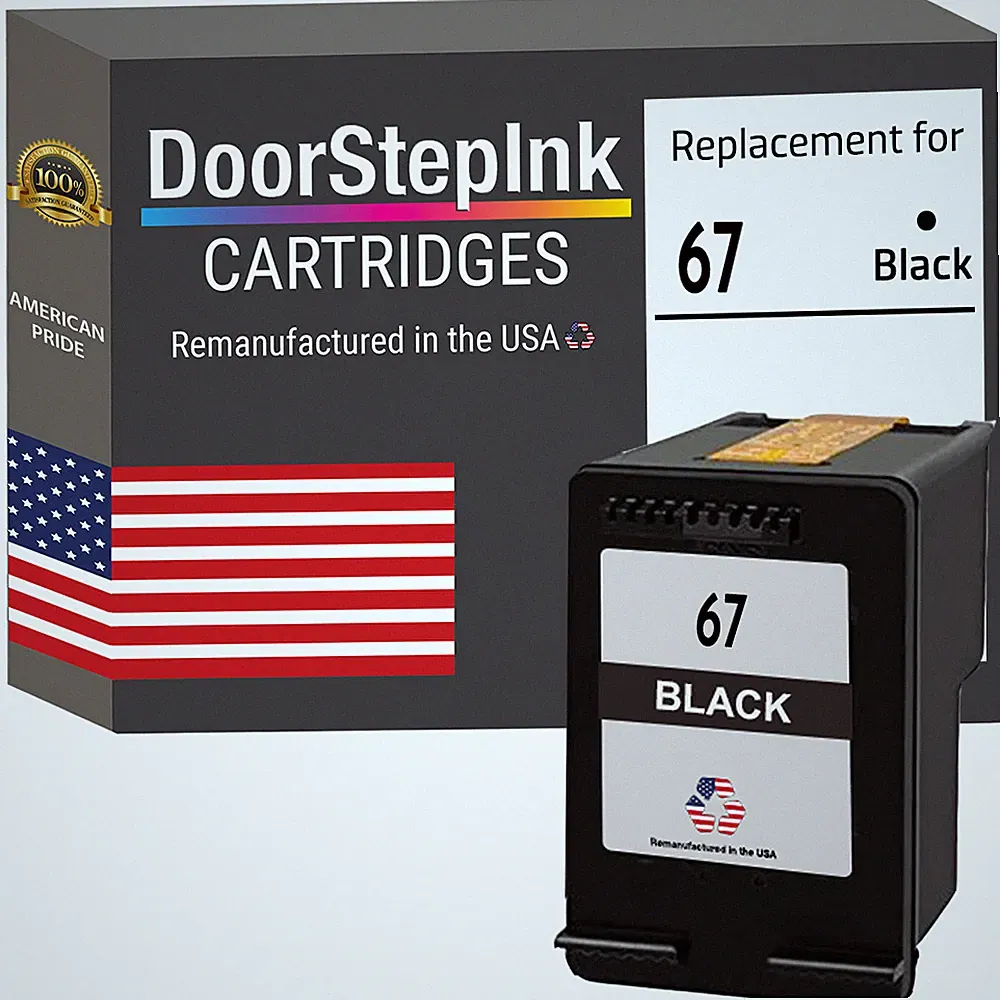 DoorStepInk Compatible Ink Cartridges for HP 67 Black-USA
