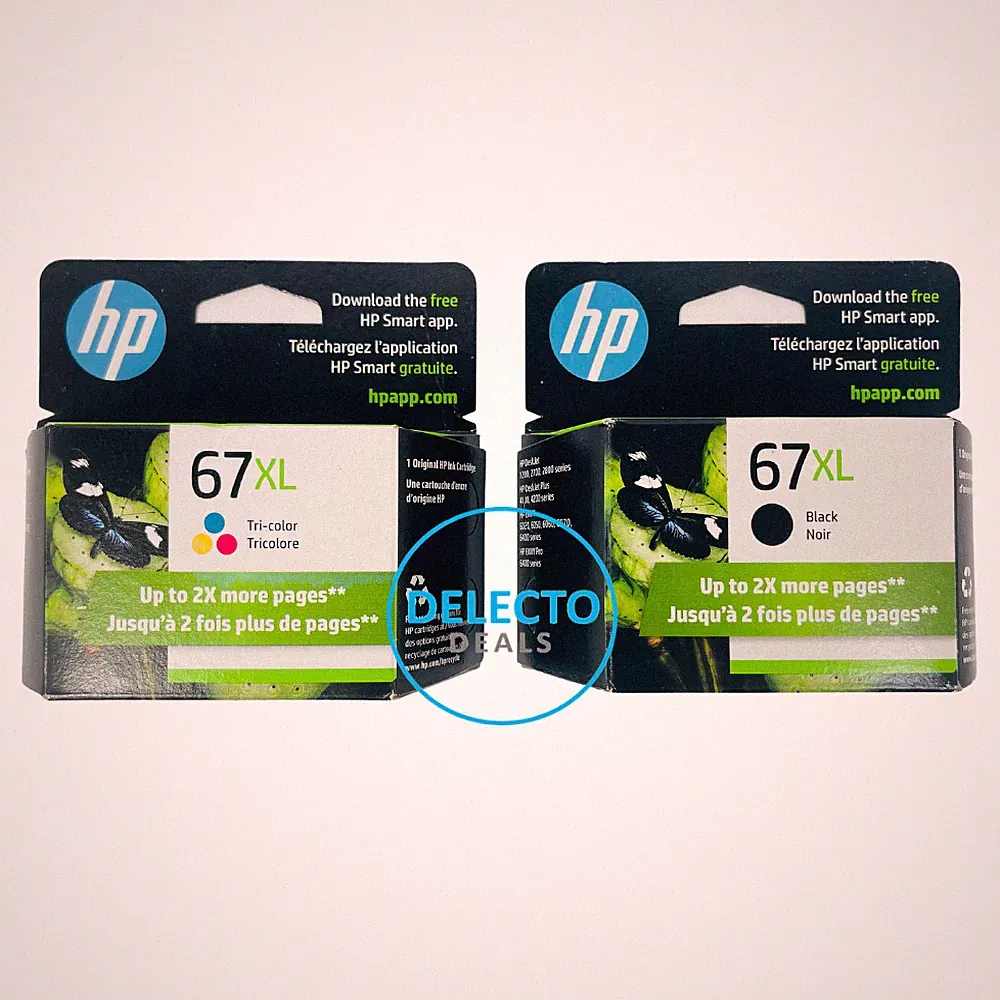 GENUINE 2-Pack HP 67XL Black/ Color ink cartridges 3YM57AN 3YM58AN SEALED 6/26+