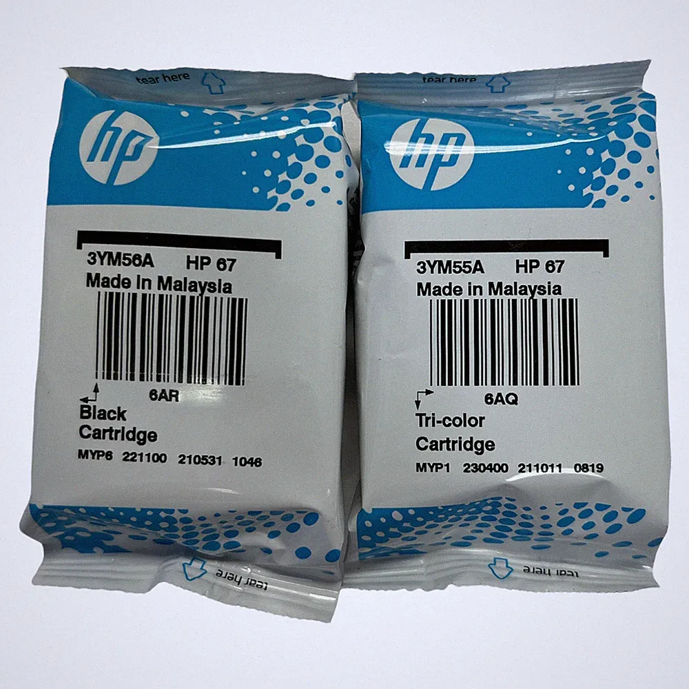 Genuine HP 67 Ink Cartridge Combo Pack for HP 2752 4152 6052 6455 printer