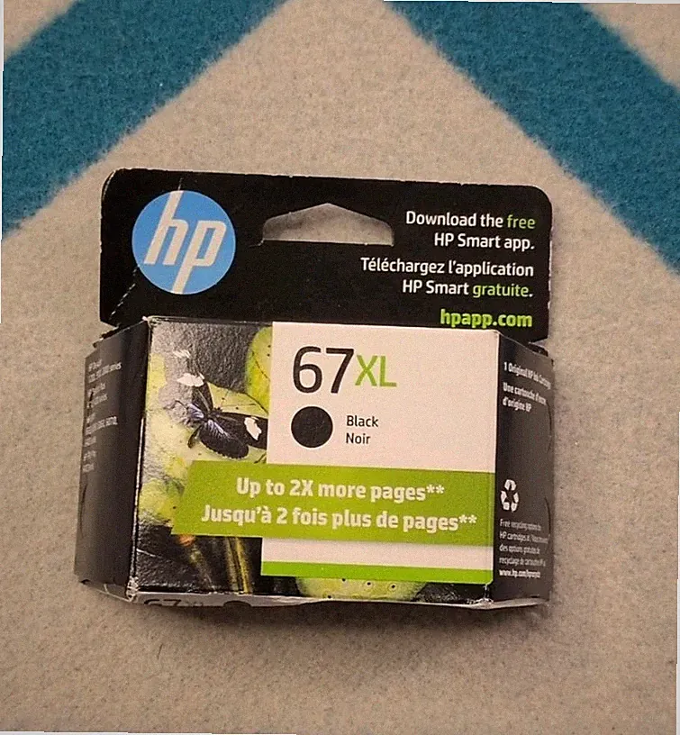 Genuine HP 67XL Black Ink Cartridge 3YM57AN Exp. 2026