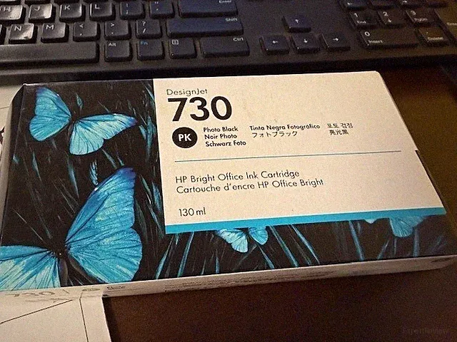 HP 730 130ML Photo Black DesignJet Ink Cartridge, P2V67A, EXP 3/24 Sealed