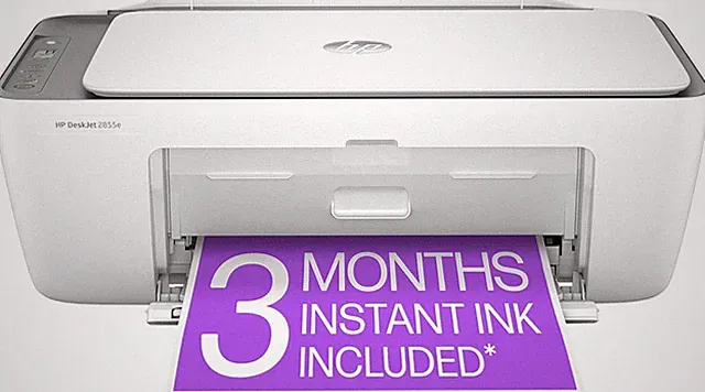 Impresora de inyección de tinta a color multifunción inalámbrica HP DeskJet 2855