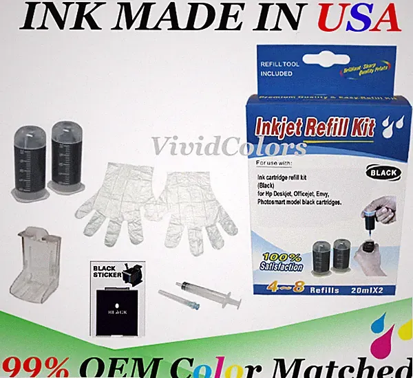 Ink Refill Bottle hp 68 67 65 hp 65xl ink cartridge refill kit with tools