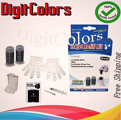 Ink refill bottle kit box for HP 67 HP 65 HP67 HP67XL 65XL Black ink cartridge