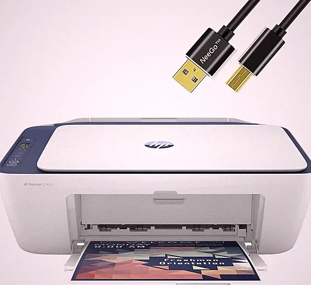 Neego HP Wireless Printer. Copy. Scan. Fax. USB Connectivity +6ft Cable *NO INK*