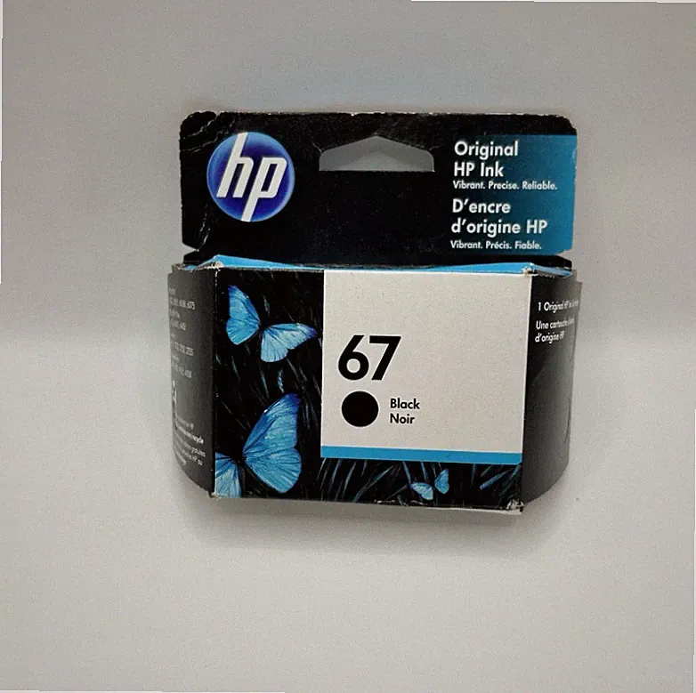 New Genuine HP 67 Black Ink Cartridge in Retail Box EXP 07/2024