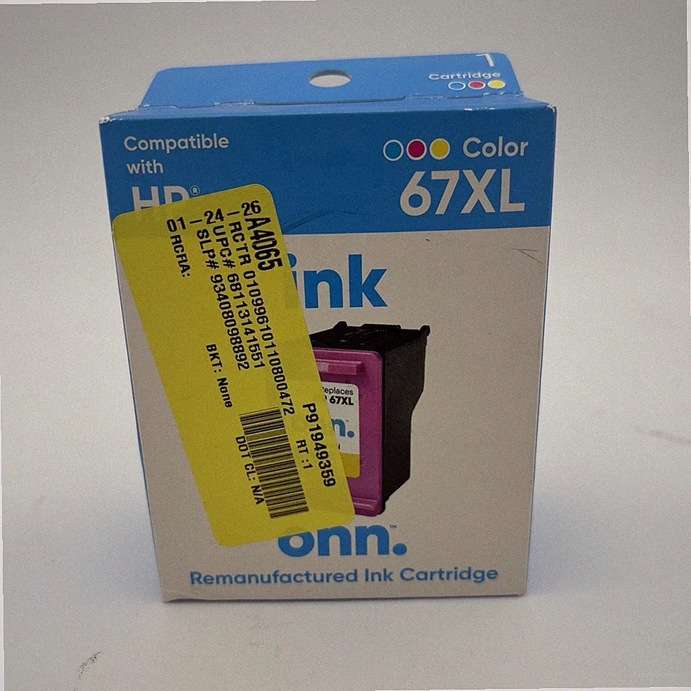 Onn HP 67XL Tri Color Ink Cartridge (Sealed , New, Open Box) - Qty Available