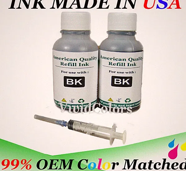 2X30ml Black Refill ink HP 67 67XL DeskJet 1255 2755 2752 2732 4155 4152 4140UNI